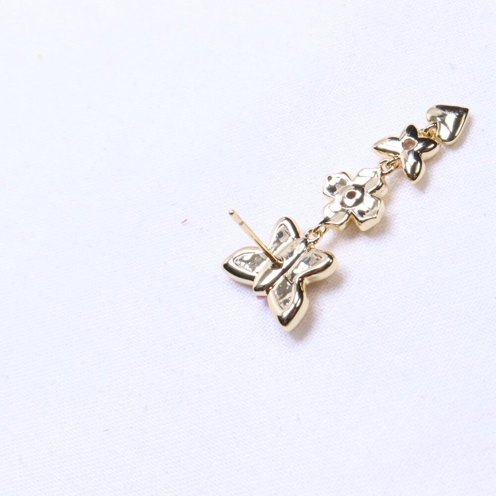 Kendra Scott Lily Mix 14K Gold Over Brass Linear Butterfly Earrings in Pink $48 - Picture 3 of 4